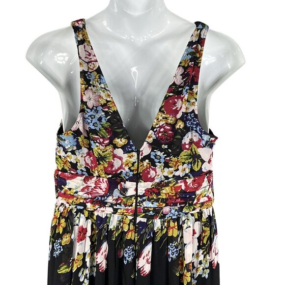 NWT Ever Pretty Womens 16 Floral Chiffon Babydoll Maxi Dress Empire Waist Fairy - Picture 10 of 16